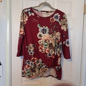 💰Reborn J Floral Front Twist Top